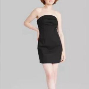 NWT Wild Fable Black Strapless Dress